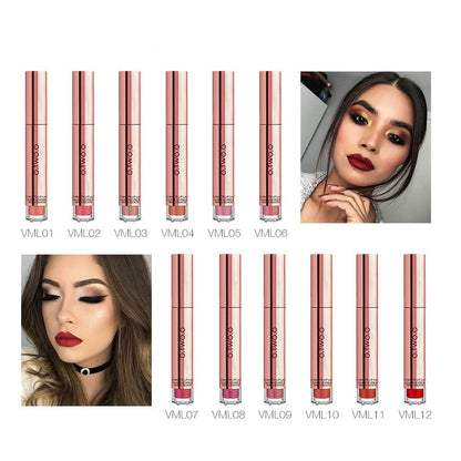 O.TWO.O Brand Lipstick Waterproof Rose Gold Easy Coloring Matte Lipgloss