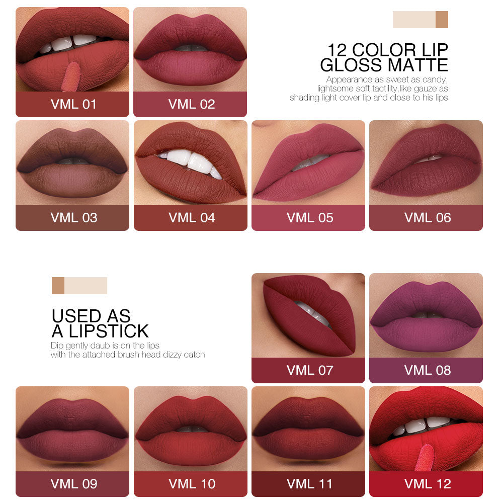 O.TWO.O Brand Lipstick Waterproof Rose Gold Easy Coloring Matte Lipgloss