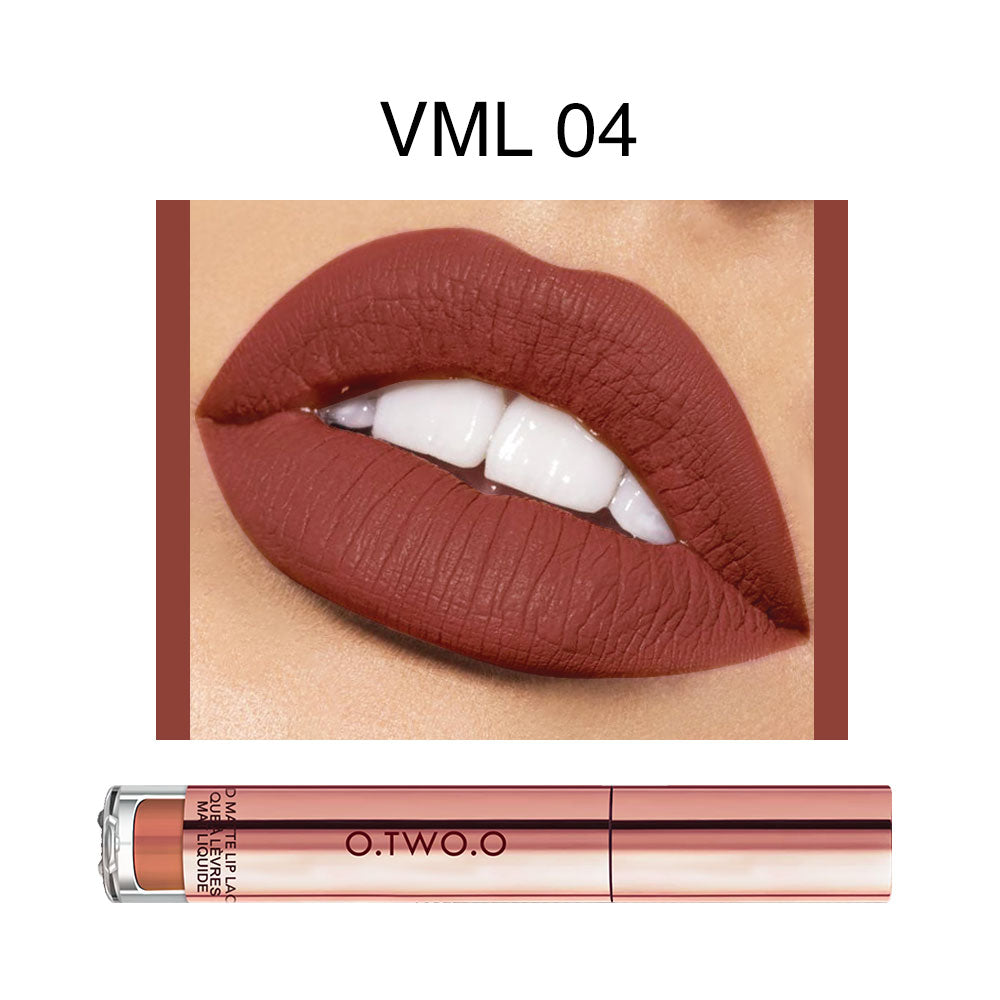 O.TWO.O Brand Lipstick Waterproof Rose Gold Easy Coloring Matte Lipgloss