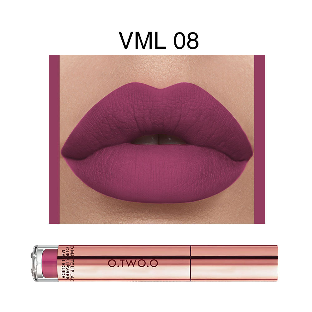 O.TWO.O Brand Lipstick Waterproof Rose Gold Easy Coloring Matte Lipgloss