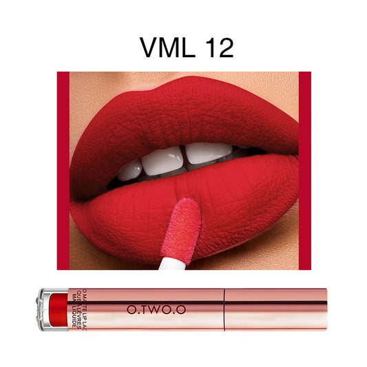 O.TWO.O Brand Lipstick Waterproof Rose Gold Easy Coloring Matte Lipgloss