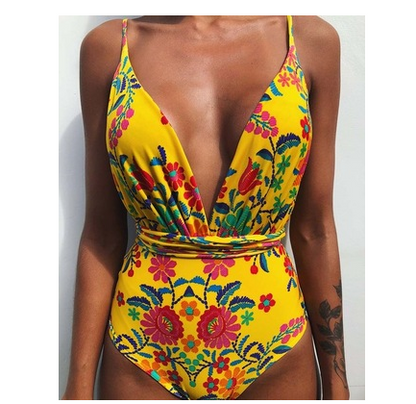 One Piece Swimsuit Backless Monokini Swimwear Women - FashionistaDeal