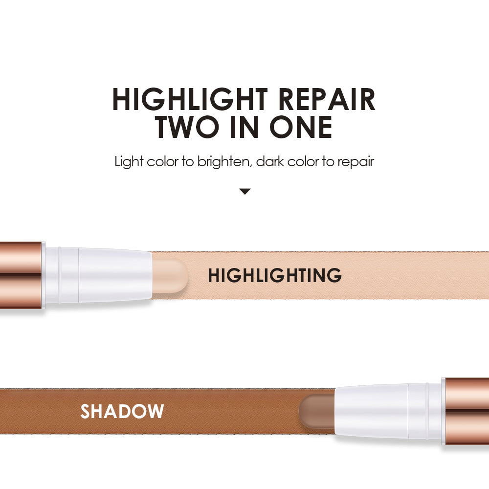 O.TWO. O 2 In 1 Brighten Repair Stick Waterproof Bronzer Highlighter Stick Easy To Push Away Good Ductility Concealer Stick