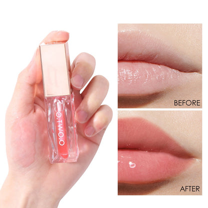 O.TWO.O 5 Colors Light Clear Crystal Berry Lip Gloss Glitter Brighten Plump Lips Jelly Moisturize Lip Gloss