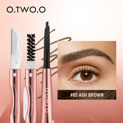 O.TWO.O 3 IN 1 Eyebrow Pen with Eyebrow scraper, brush, eyebrow pencil