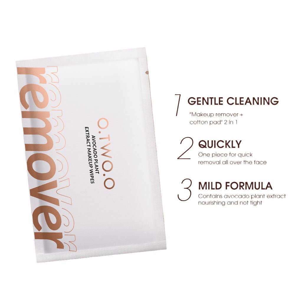 O.TWO.O AVOCADO PLANT EXTRACT MAKEUP WIPES REMOVER