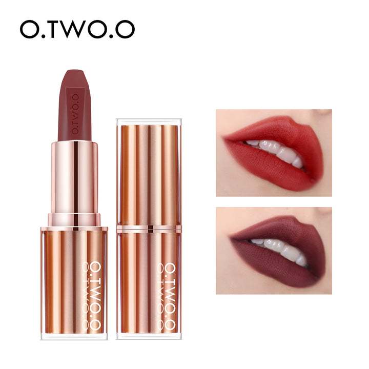 O.TWO.O Waterproof Long Lasting Moisturizing Lipstick Fine Texture Matte Lip stick Vegan