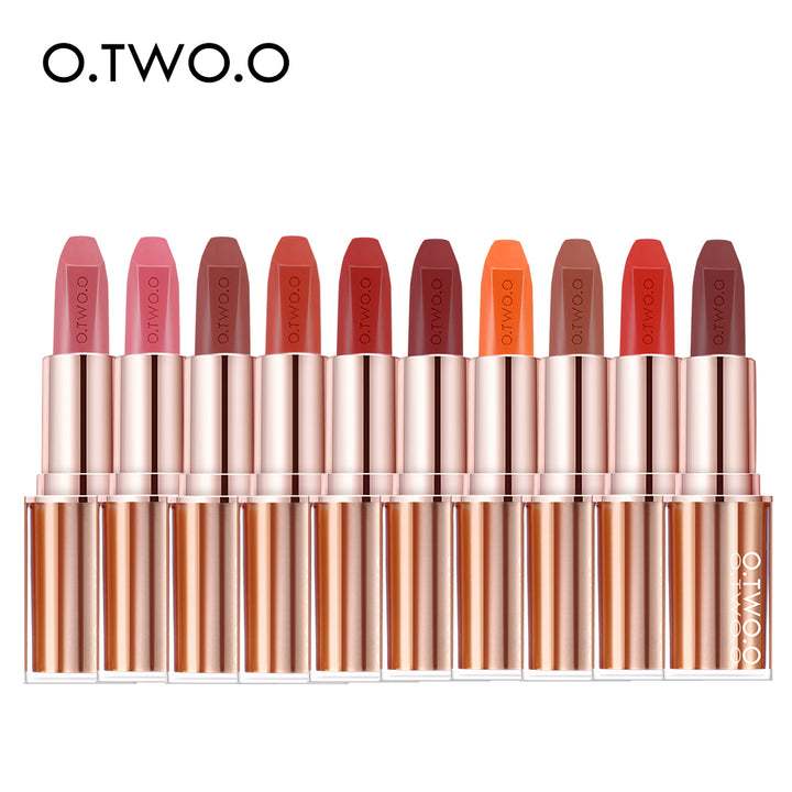 O.TWO.O Waterproof Long Lasting Moisturizing Lipstick Fine Texture Matte Lip stick Vegan