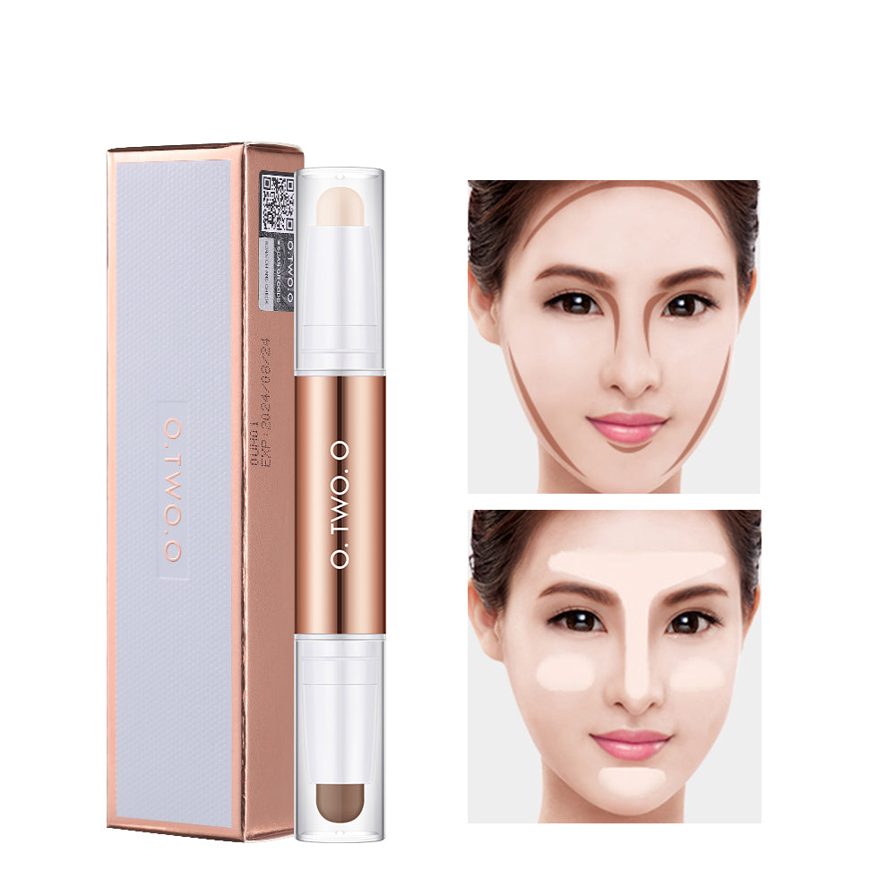 O.TWO. O 2 In 1 Brighten Repair Stick Waterproof Bronzer Highlighter Stick Easy To Push Away Good Ductility Concealer Stick