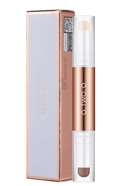 O.TWO. O 2 In 1 Brighten Repair Stick Waterproof Bronzer Highlighter Stick Easy To Push Away Good Ductility Concealer Stick