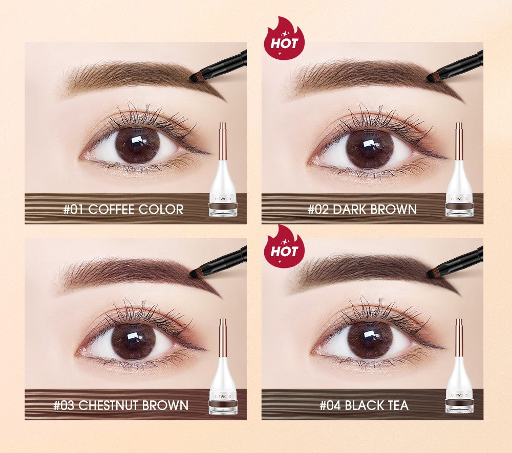 O.TWO.O 4 Colors Eyebrow Cream Long Lasting Waterproof 3D Eye Brow Shaping Gel