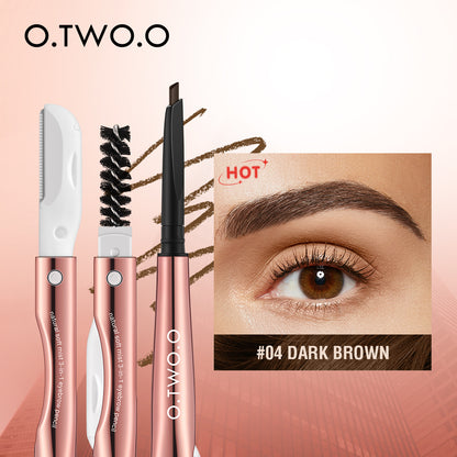 O.TWO.O 3 IN 1 Eyebrow Pen with Eyebrow scraper, brush, eyebrow pencil