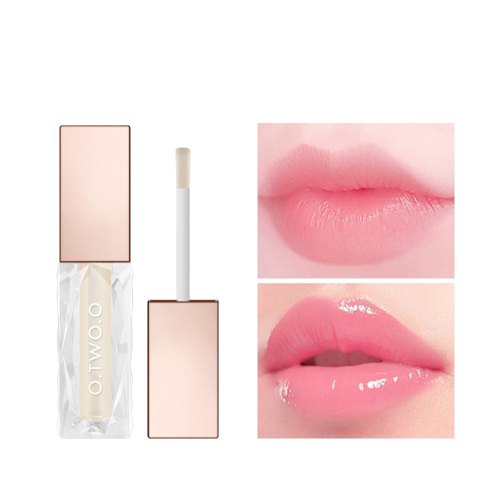 O.TWO.O 5 Colors Light Clear Crystal Berry Lip Gloss Glitter Brighten Plump Lips Jelly Moisturize Lip Gloss