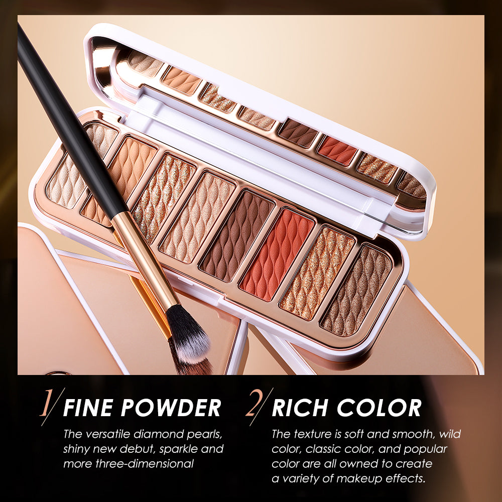 O.TWO.O Luxury Gold 8 Colors Eyeshadow Palette 12 g