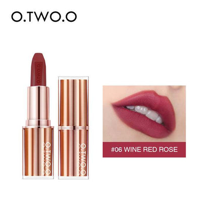 O.TWO.O Waterproof Long Lasting Moisturizing Lipstick Fine Texture Matte Lip stick Vegan