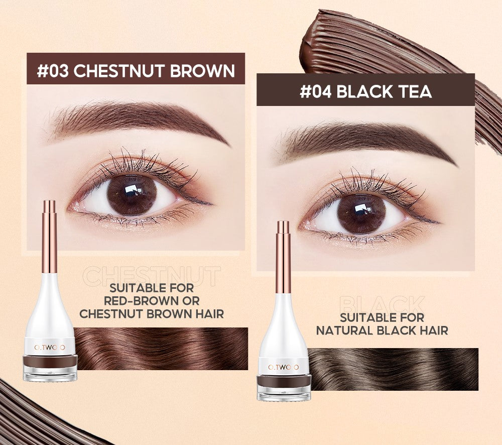 O.TWO.O 4 Colors Eyebrow Cream Long Lasting Waterproof 3D Eye Brow Shaping Gel