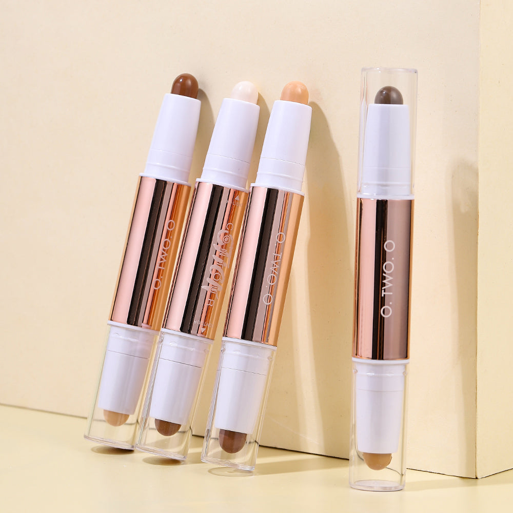 O.TWO. O 2 In 1 Brighten Repair Stick Waterproof Bronzer Highlighter Stick Easy To Push Away Good Ductility Concealer Stick