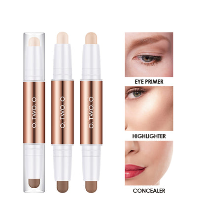 O.TWO. O 2 In 1 Brighten Repair Stick Waterproof Bronzer Highlighter Stick Easy To Push Away Good Ductility Concealer Stick