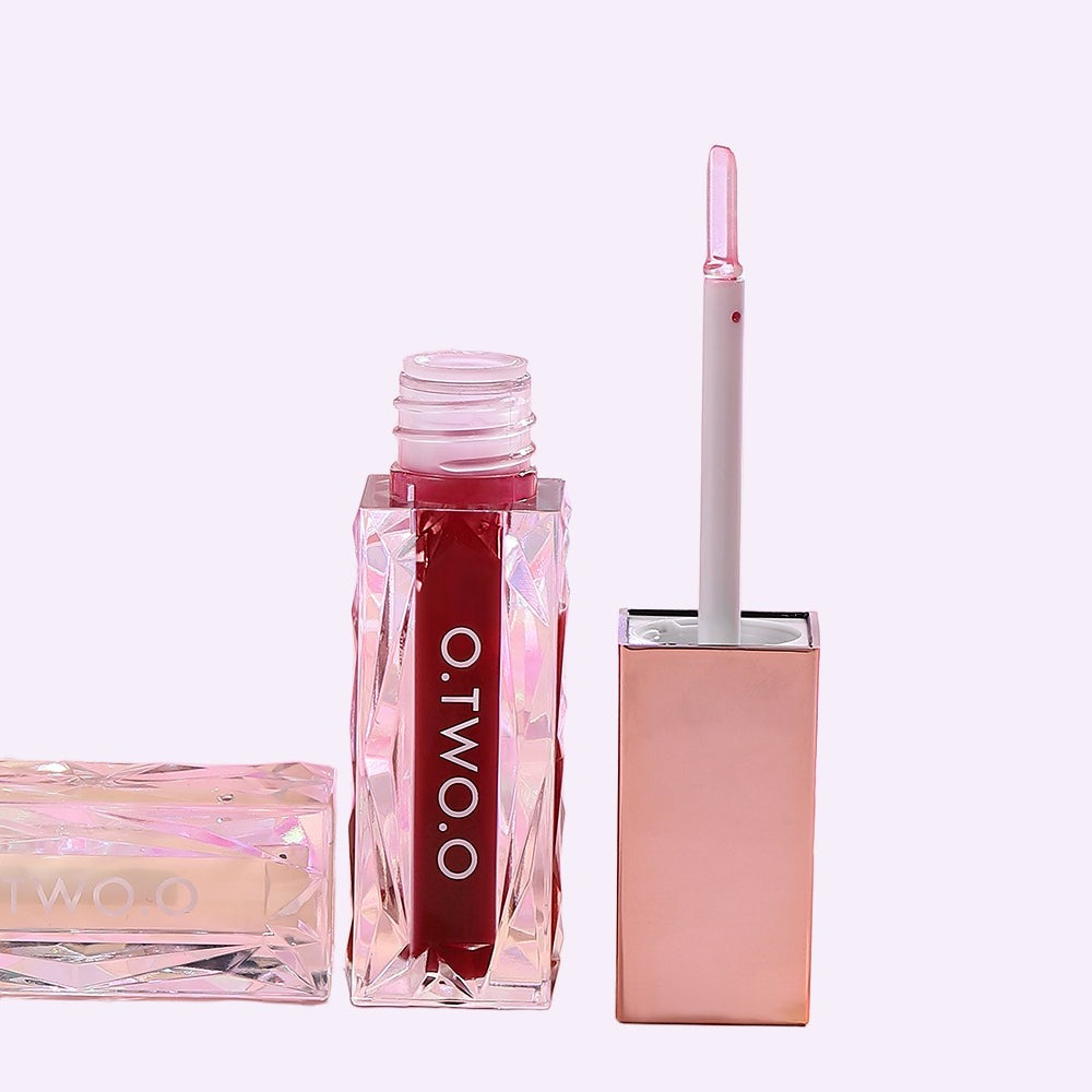 O.TWO.O 5 Colors Light Clear Crystal Berry Lip Gloss Glitter Brighten Plump Lips Jelly Moisturize Lip Gloss