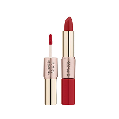 O.TWO.O Matte Lip Gloss Hot Selling Velvet Liquid Lipstick Long-Lasting Moisturizing Makeup Cosmetic with Double Head