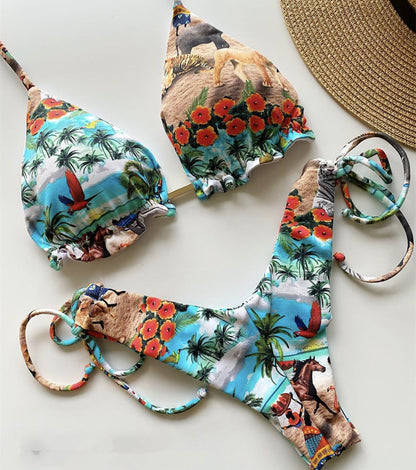 Swimsuit floral vintage swimsuit - FashionistaDeal