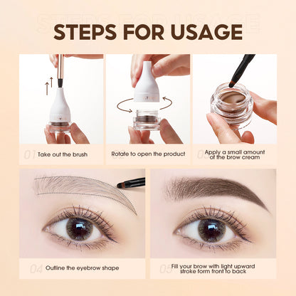 O.TWO.O 4 Colors Eyebrow Cream Long Lasting Waterproof 3D Eye Brow Shaping Gel