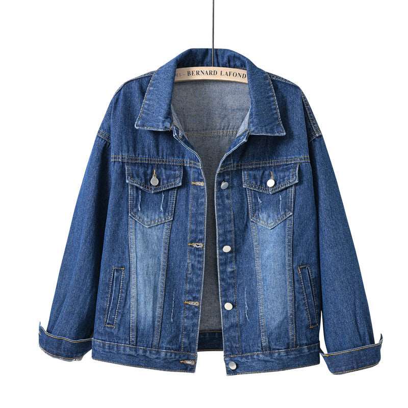 Women's Colorful Large Size Denim Jacket