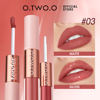 O.TWO.O DOUBLE EFFECT MATTE & GLOSS LIPSTICK