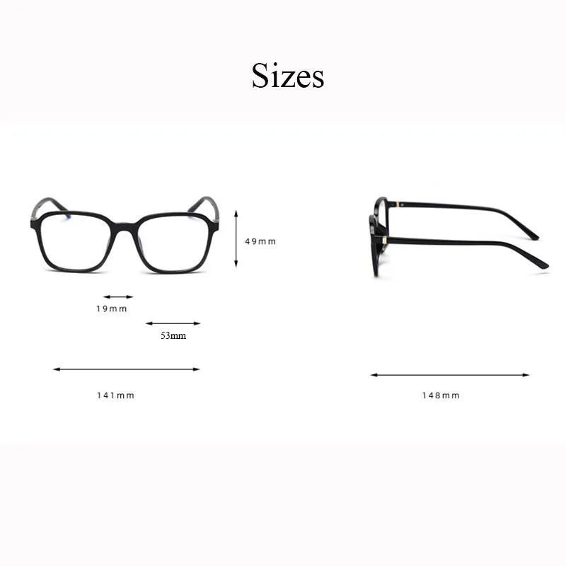 Fashion Women Eyeglasses Frame Vintage Square Clear Lens Glasses Optical Spectacle Frame - FashionistaDeal