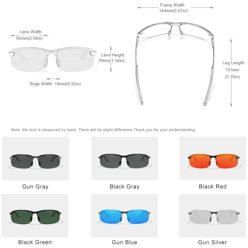 KINGSEVEN Fashionista Men's Aluminum Polarized Rimless Simple Design UV400 Sunglasses - FashionistaDeal