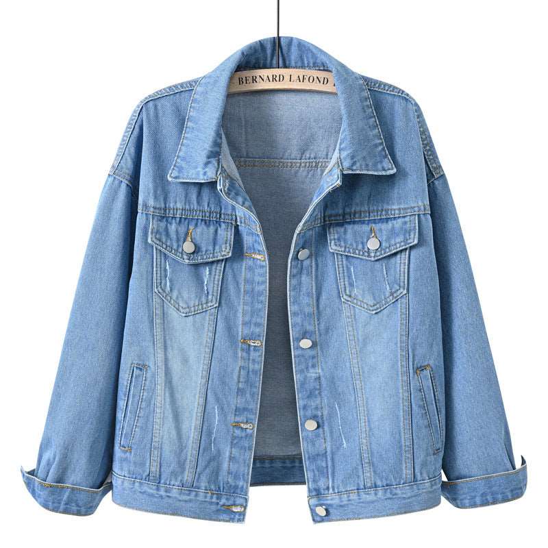 Women's Colorful Large Size Denim Jacket