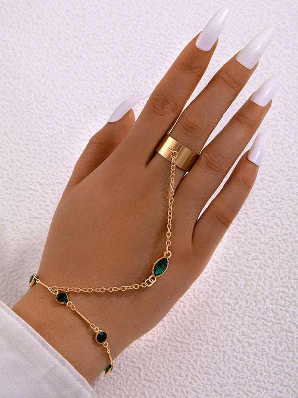 Exaggerated Personality Ring Chain Temperament Fashionable Ring Jewelry