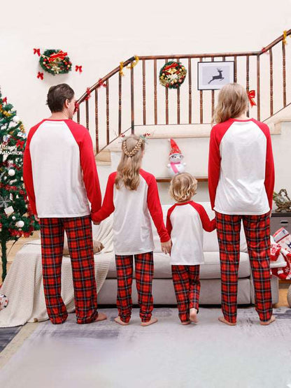 Christmas parent-child printed home pajamas two-piece set