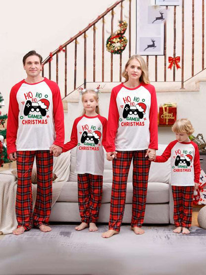 Christmas parent-child printed home pajamas two-piece set