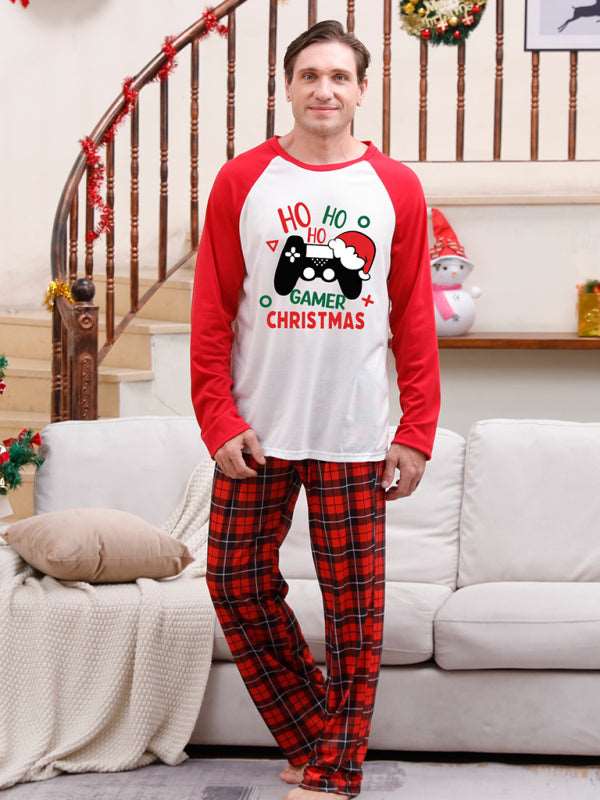 Christmas parent-child printed home pajamas two-piece set