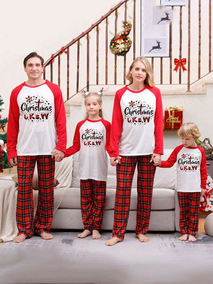 Christmas parent-child printed home pajamas two-piece set