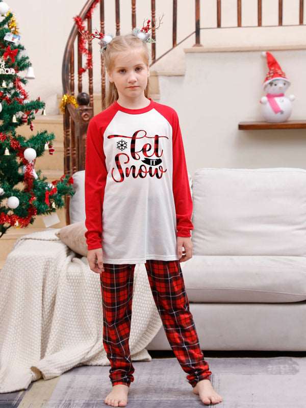 Christmas parent-child printed home pajamas two-piece set