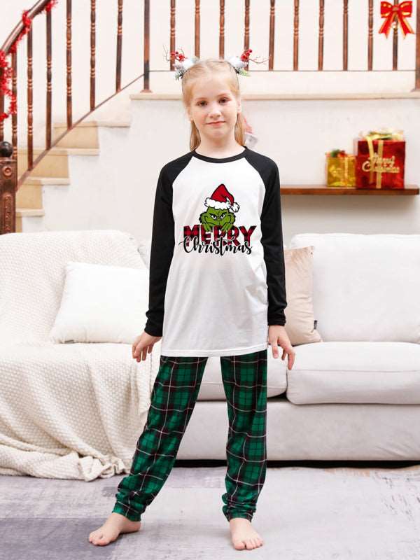 Christmas parent-child printed home pajamas two-piece set