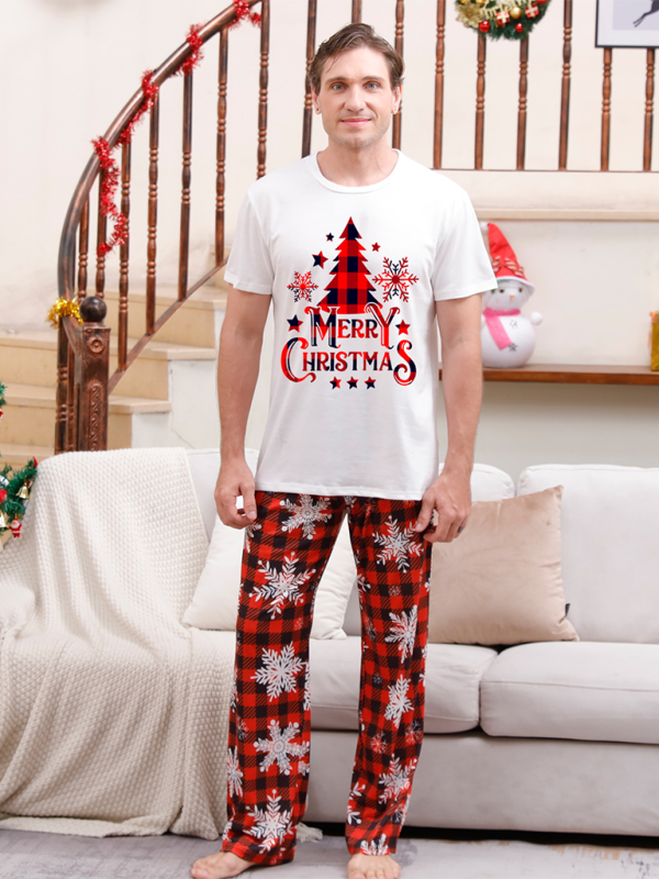 Christmas Parent-Child Pajama Set Printed Homewear