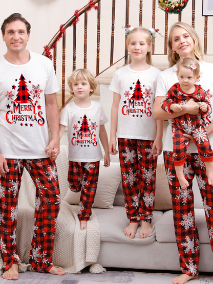 Christmas Parent-Child Pajama Set Printed Homewear