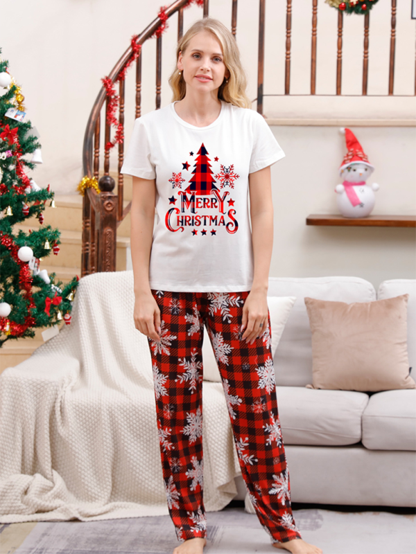 Christmas Parent-Child Pajama Set Printed Homewear