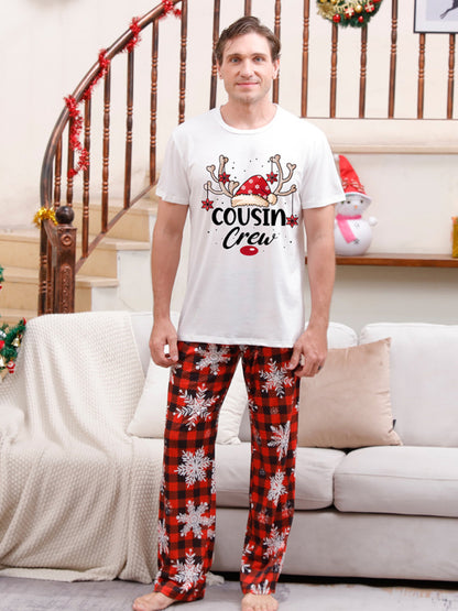 Christmas Parent-Child Pajama Set Printed Homewear