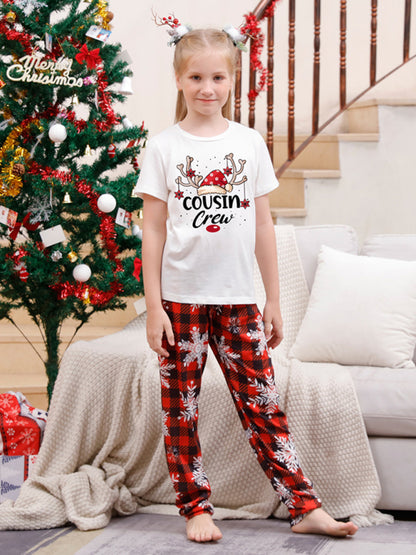 Christmas Parent-Child Pajama Set Printed Homewear