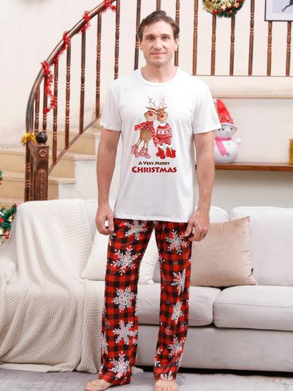 Christmas Parent-Child Pajama Set Printed Homewear