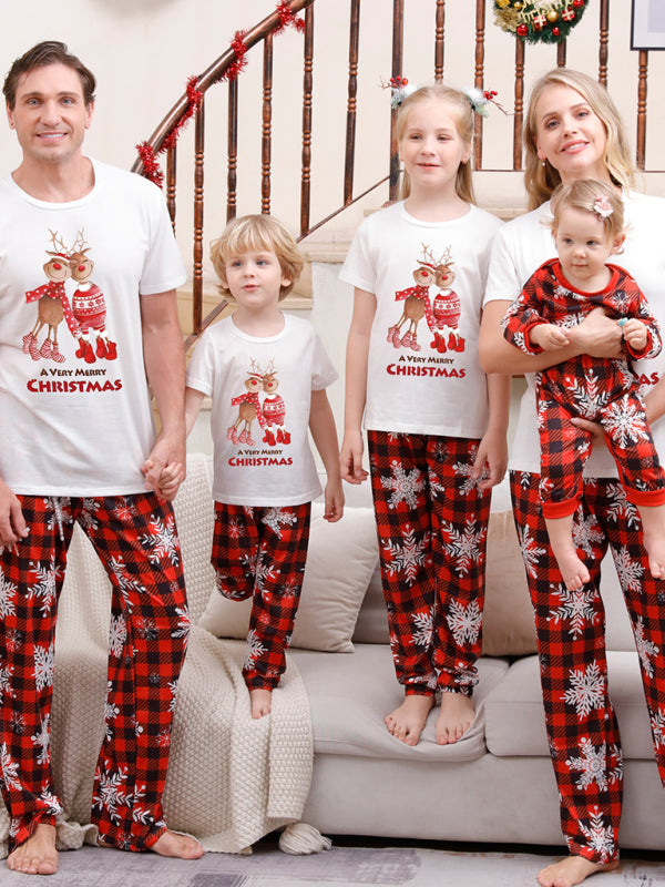 Christmas Parent-Child Pajama Set Printed Homewear