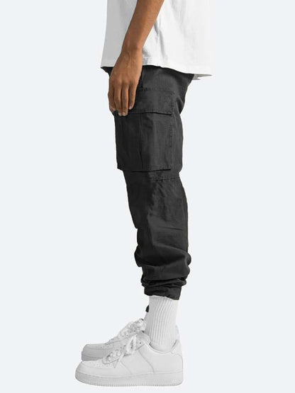 Men's Solid Color Cargo Pocket Casual pants