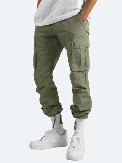 Men's Solid Color Cargo Pocket Casual pants