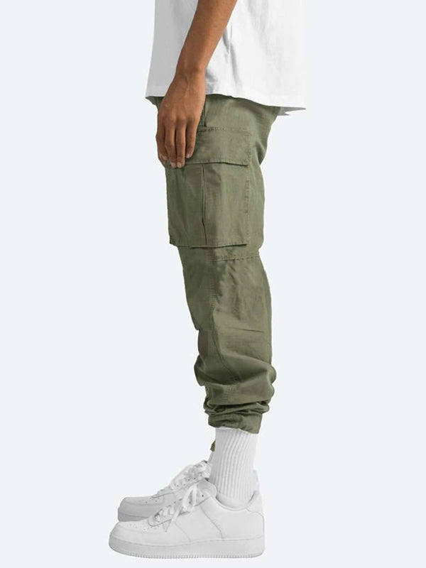 Men's Solid Color Cargo Pocket Casual pants