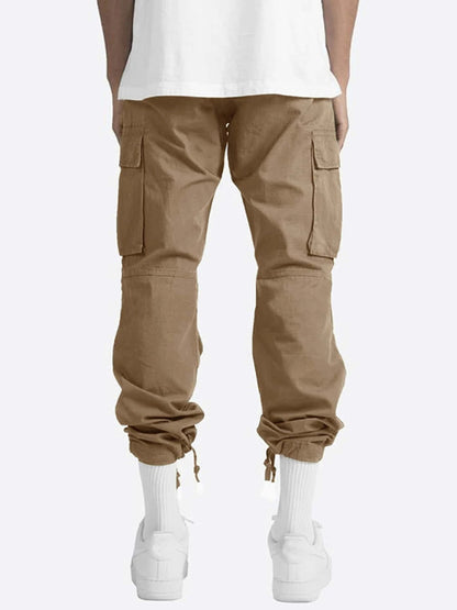 Men's Solid Color Cargo Pocket Casual pants