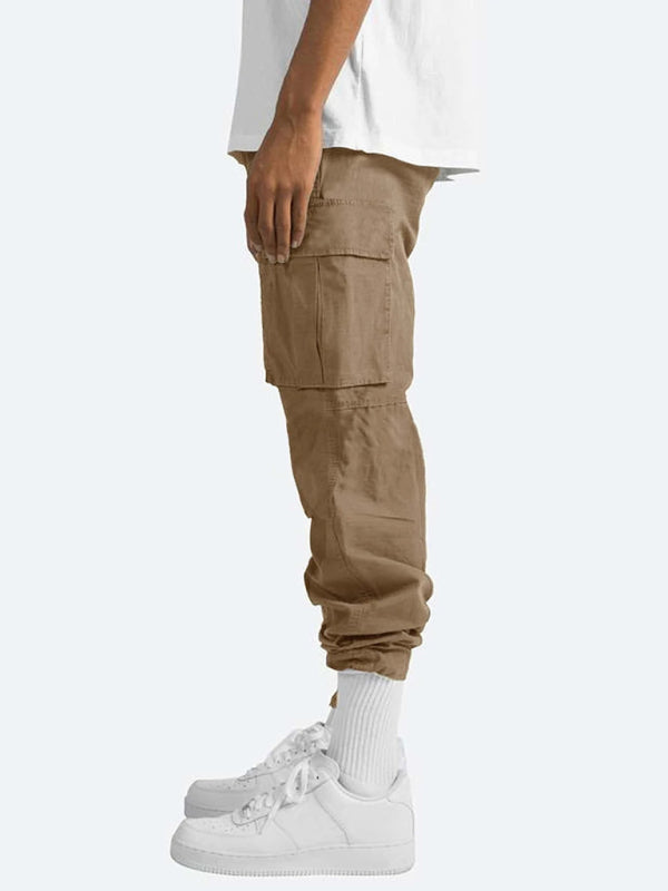 Men's Solid Color Cargo Pocket Casual pants